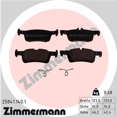 ZIMMERMANN 25841.140.1: Piduriklotsid Foto vastab tarnekomplektile