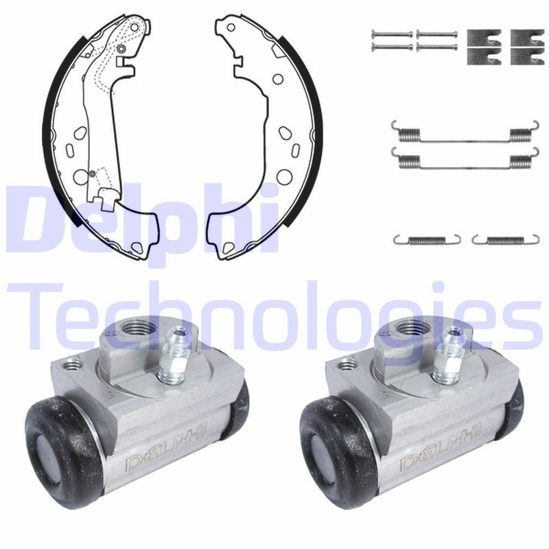 DELPHI KP1144: Kit frenos, disco de tambor con cilindro de freno de rueda, con accesorios