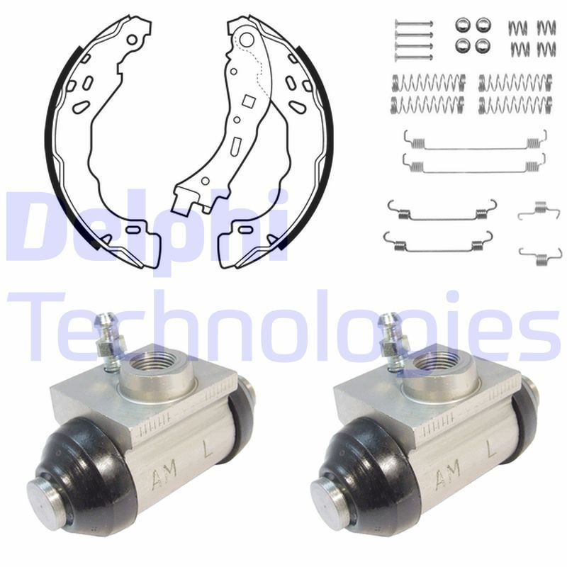 DELPHI KP1146: Kit frenos, disco de tambor con cilindro de freno de rueda, con accesorios