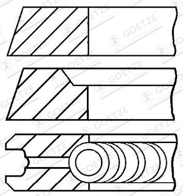 GOETZE ENGINE 08-501800-00: Set segmenti piston