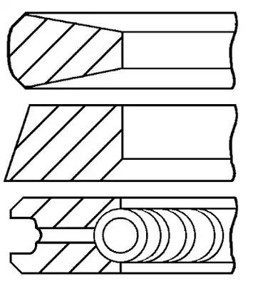 GOETZE ENGINE 08-704500-00: Set segmenti piston