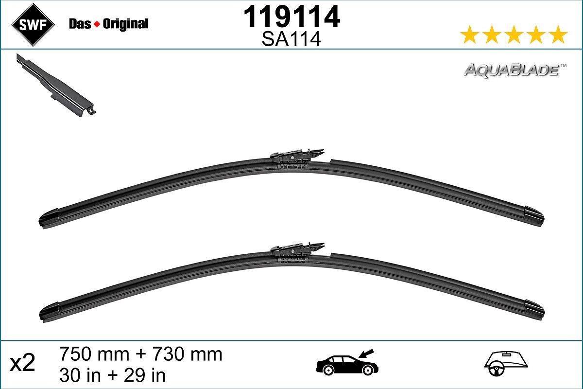 SWF 119114: Torkarblad DAS ORIGINAL AQUABLADE Fram, 750mm