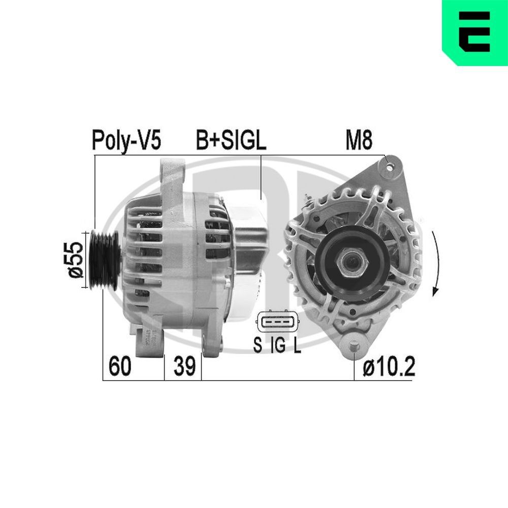 ERA 209443A: Alternator 80A