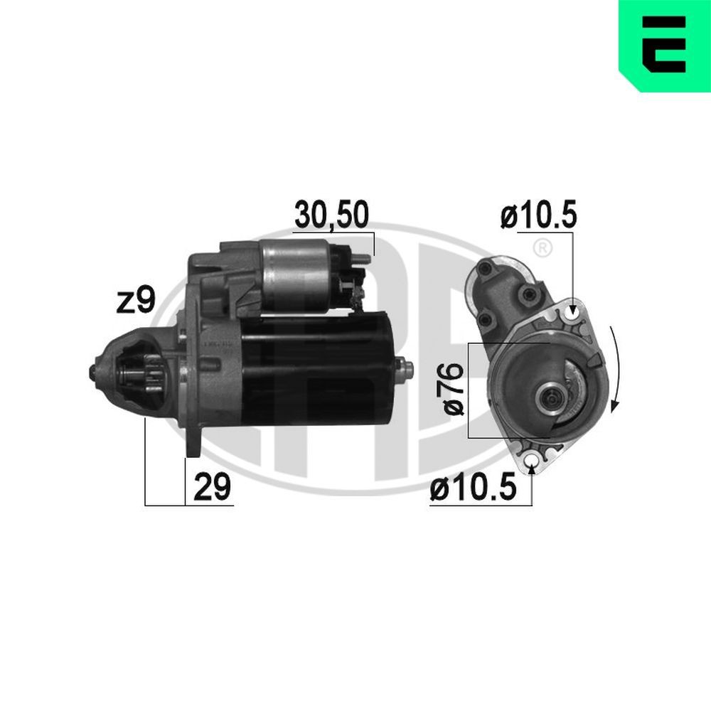 ERA 220909A: Motorino avviamento 1,1KW