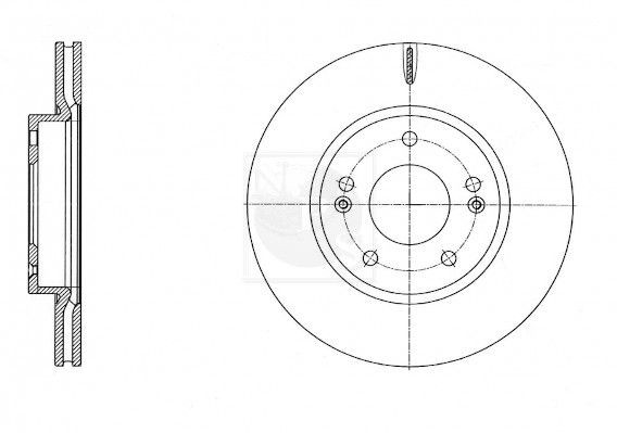 NPS H330I50: Piduriketas Esisild, Ø: 280mm, õhutusega, Ø: 280mm