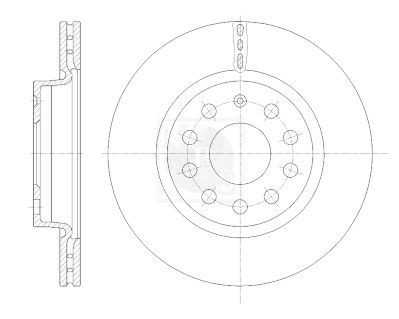 NPS V330G01: Piduriketas Esisild, Ø: 280mm, õhutusega, Ø: 280mm