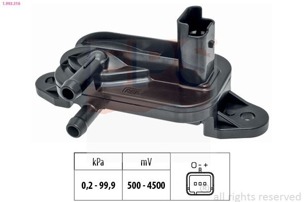 EPS 1.993.316: Andur, heitgaasisurve Made in Italy - OE Equivalent