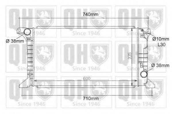 QUINTON HAZELL QER1100: Radiator, motorkjøling 600-335-34