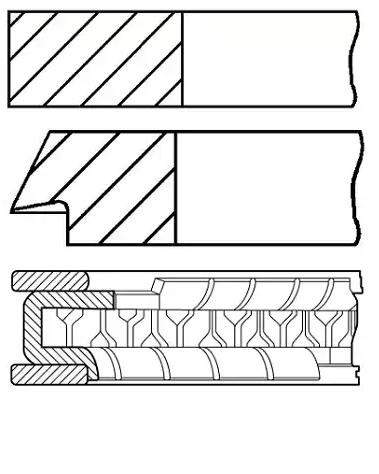 GOETZE ENGINE 08-102200-00: Set segmenti piston