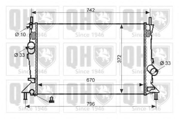 QUINTON HAZELL QER2401: Radiator, racire motor 671-372-14
