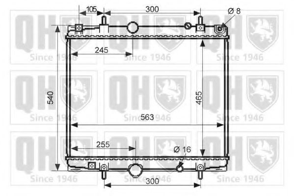 QUINTON HAZELL QER2486: Radiator, racire motor 563-465-27