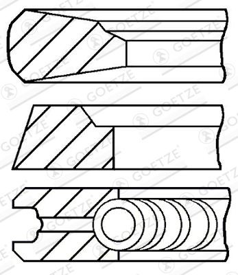 GOETZE ENGINE 08-112100-00: Set segmenti piston