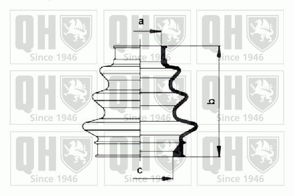 QUINTON HAZELL QJB836: Jeu de joint-soufflet, arbre de commande Caoutchouc