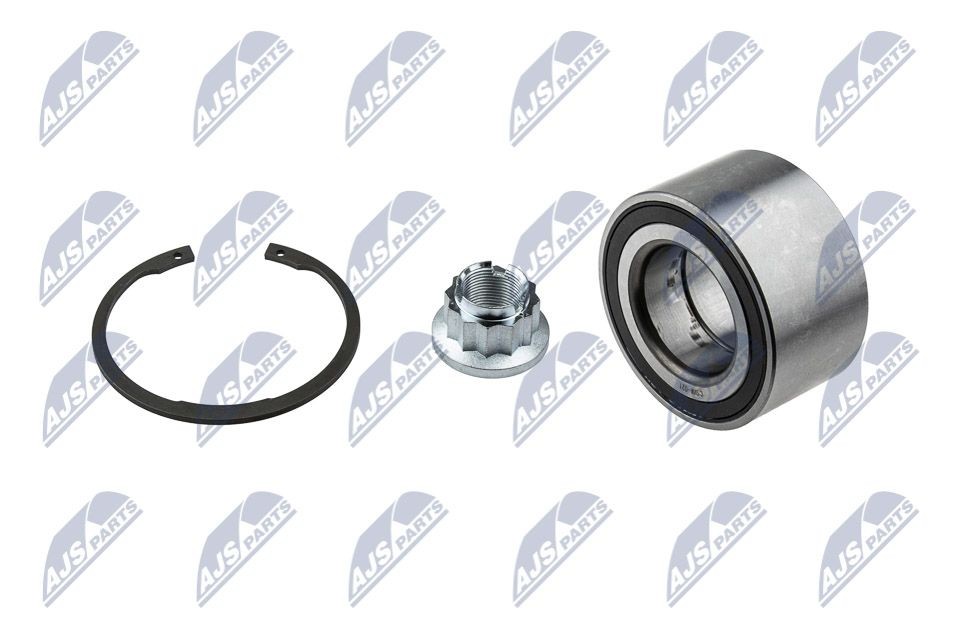 NTY KLP-VW-021: Kit cuscinetto ruota Assale anteriore, Assale anteriore Sx, Assale anteriore Dx, Assale posteriore, con dado