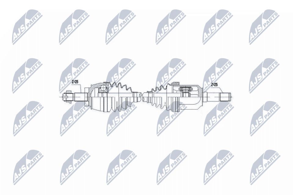 NTY NPW-AR-006: Veovõll esisild vasakul, 620mm
