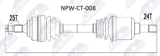 NTY NPW-CT-008: Veovõll esisild vasakul, Esisild, esisild paremal, paremal, 625mm