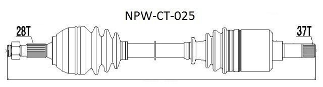 NTY NPW-CT-025: Veovõll esisild vasakul, Esisild, 676mm