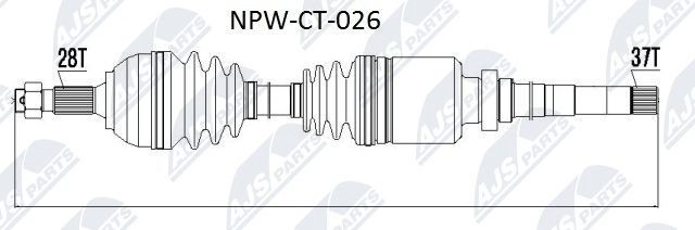 NTY NPW-CT-026: Veovõll esisild paremal, Esisild, 1005mm