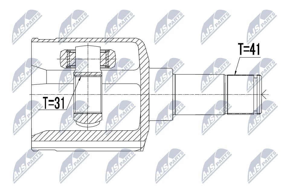 NTY NPW-FR-061: Kit giunti semiasse Assale anteriore Sx