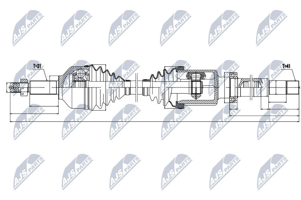 NTY NPW-FR-076: Veovõll esisild paremal, 1092mm