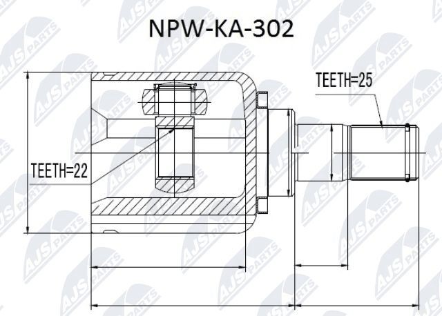 NTY NPW-KA-302: Liigendlaager, veovõll esisild paremal