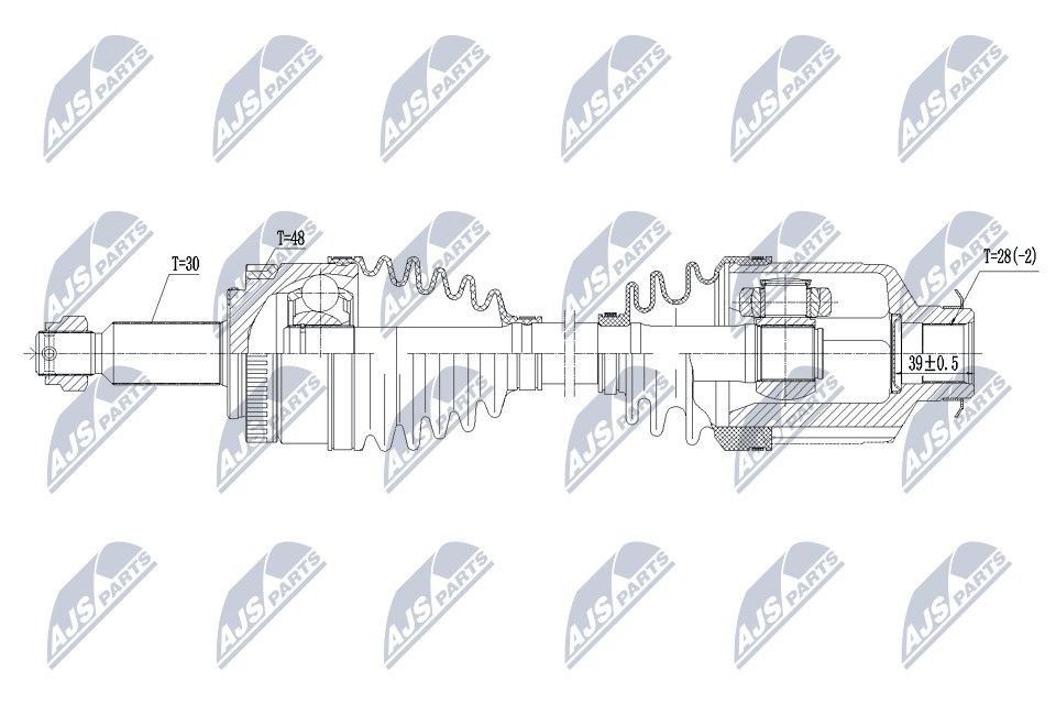 NTY NPW-KA-342: Veovõll esisild paremal, 585mm