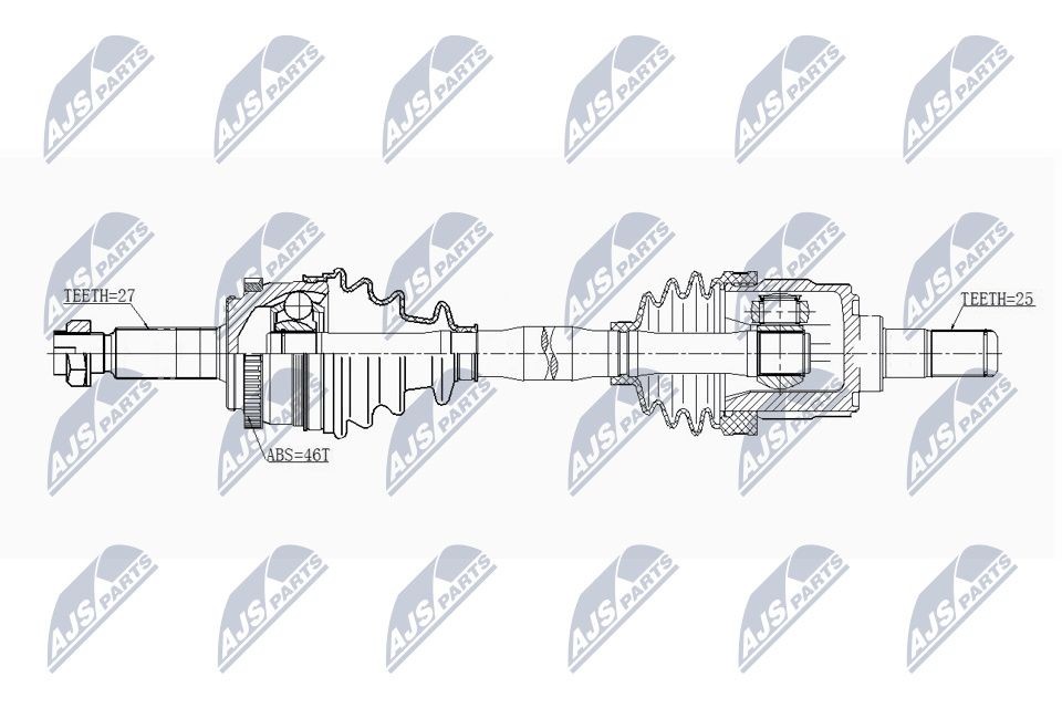 NTY NPW-KA-344: Veovõll esisild paremal, 995mm