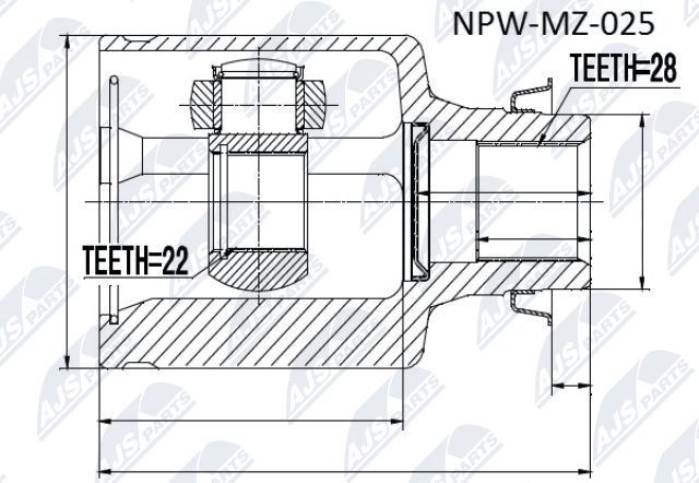 NTY NPW-MZ-025: Set articulatie, planetara spre cutia de viteze