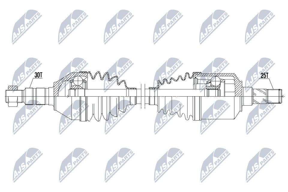 NTY NPW-PL-042: Planetara Axa fata stanga, punte fata, 576mm