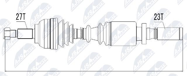 NTY NPW-RE-004: Planetara Axa fata dreapta, 802mm