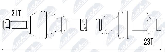 NTY NPW-RE-014: Drivaxel framaxel höger
