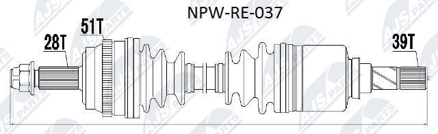 NTY NPW-RE-037: Veovõll esisild vasakul, Esisild, 700mm