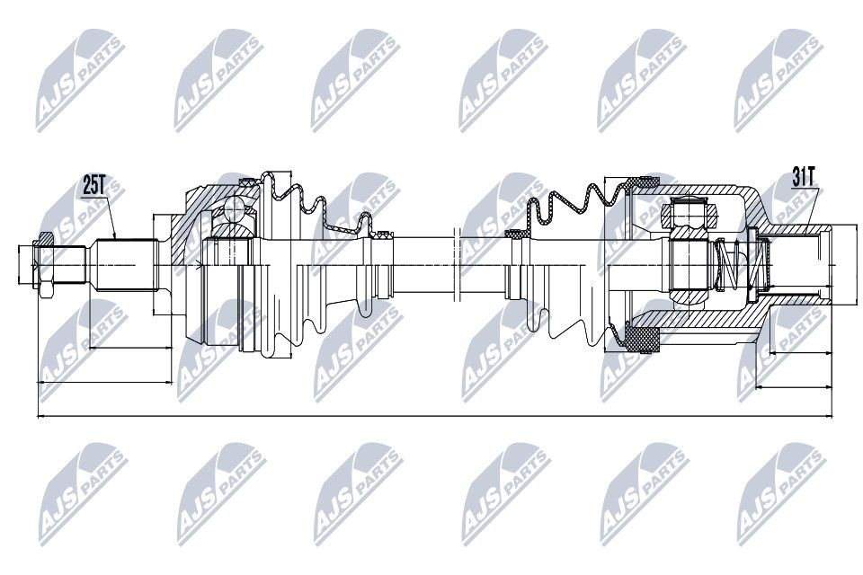 NTY NPW-RE-054: Veovõll esisild paremal, 612mm