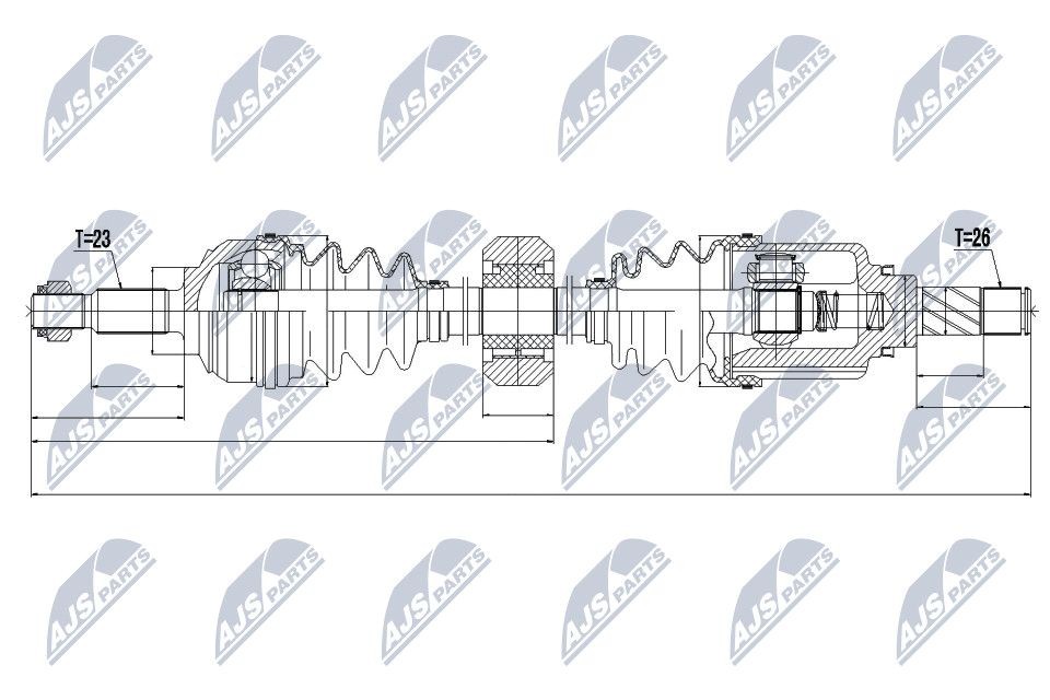NTY NPW-RE-056: Veovõll esisild paremal, 905mm