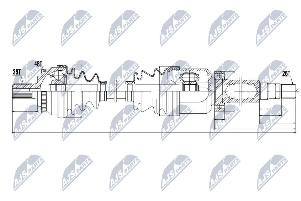 NTY NPW-VV-011: Planetara Axa fata dreapta, 987mm