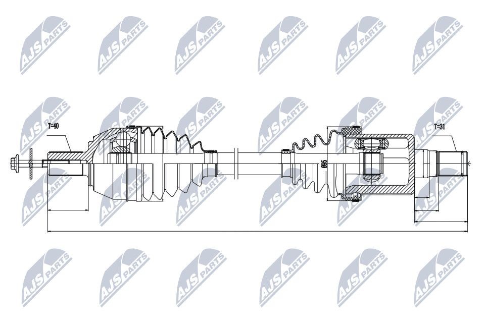 NTY NPW-VV-023: Planetara Axa fata stanga, 527mm