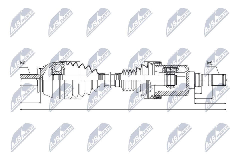NTY NPW-VV-033: Planetara Axa fata stanga, 591mm