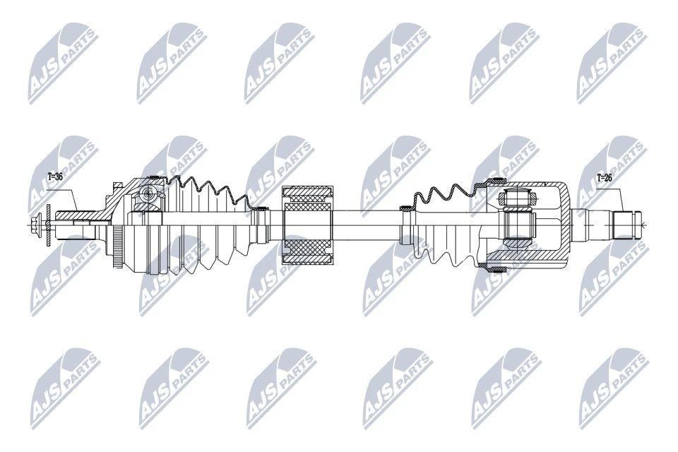 NTY NPW-VV-037: Veovõll esisild vasakul, 534mm