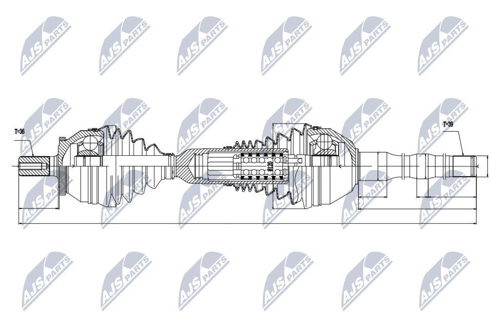 NTY NPW-VV-048: Veovõll esisild paremal, 702mm