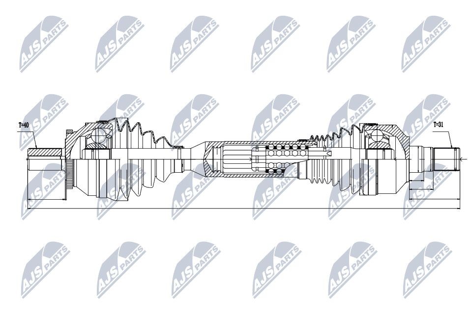 NTY NPW-VV-063: Veovõll esisild vasakul, 551mm