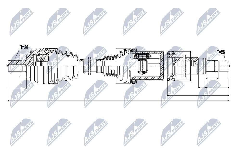 NTY NPW-VV-065: Veovõll esisild paremal, 383mm