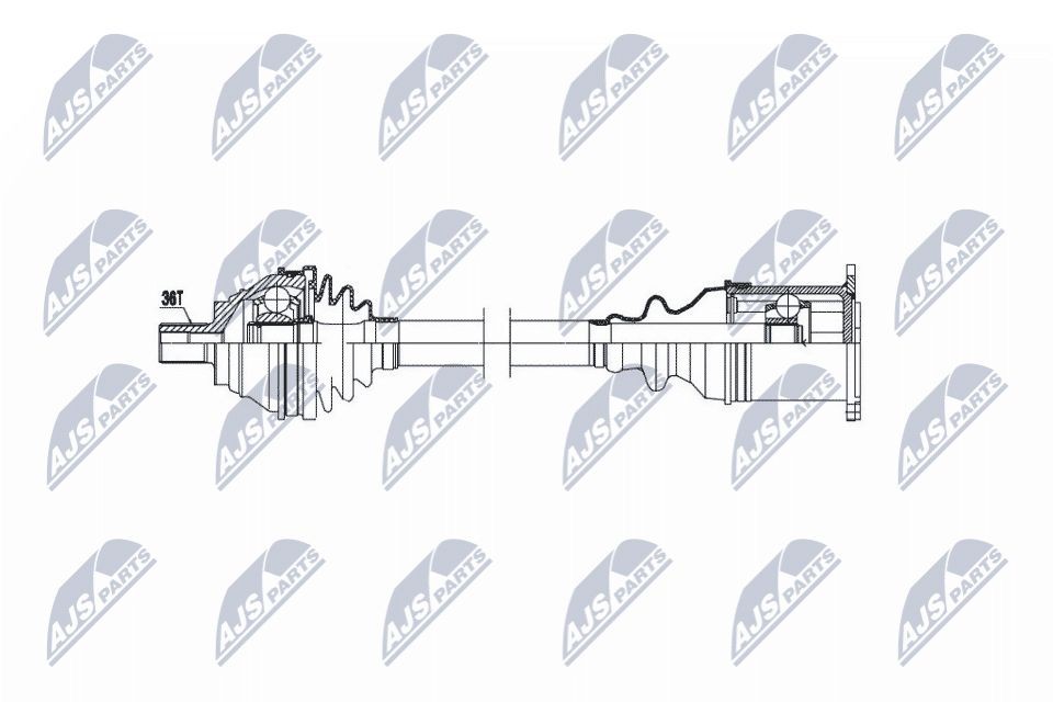 NTY NPW-VW-039: Veovõll esisild vasakul, 482mm