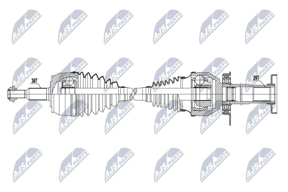 NTY NPW-VW-047: Veovõll esisild paremal, 883mm