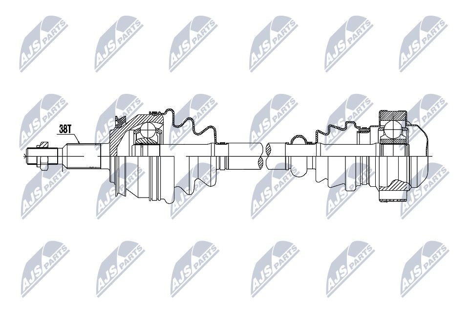 NTY NPW-VW-048: Veovõll esisild vasakul, 645mm