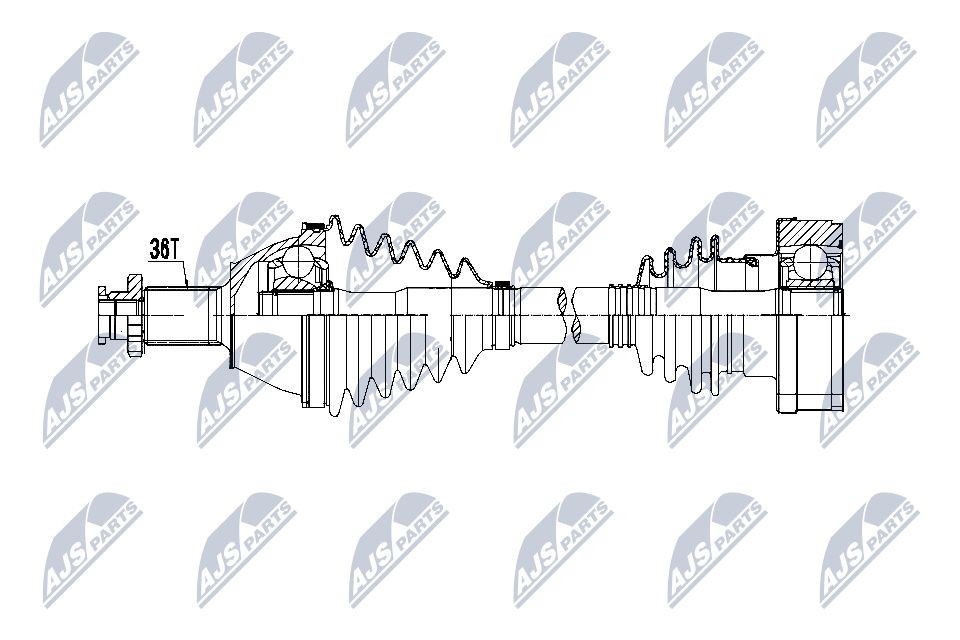 NTY NPW-VW-055: Semiasse Assale anteriore Sx, Sx, 515mm