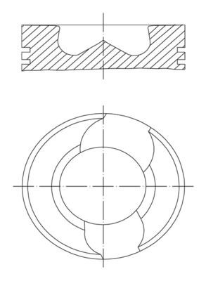 MAHLE ORIGINAL 037 PI 00109 000: Piston cu segment piston, cu canal de racire