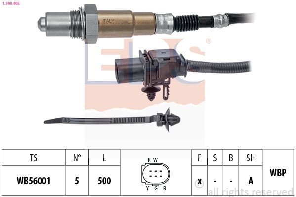 EPS 1.998.405: Lambda jutiklis Made in Italy - OE Equivalent su tvirtinimo medžiaga