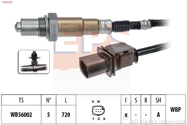 EPS 1.998.479: Lambda andur Made in Italy - OE Equivalent koos kinnitusmaterjaliga