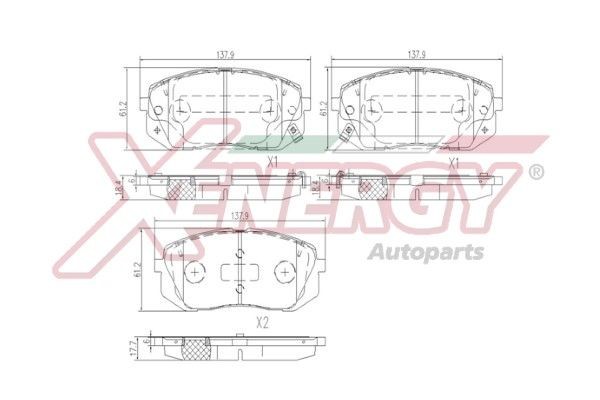 AP XENERGY X41284: Plăcuțe de frână