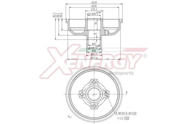 AP XENERGY X654301: Piduritrummel 200mm